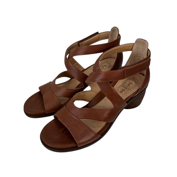 Brioso Womens Brown Leather Strappy Sandals 2.5" Heel Made In Brazil SZ 8.5M - Picture 2 of 16